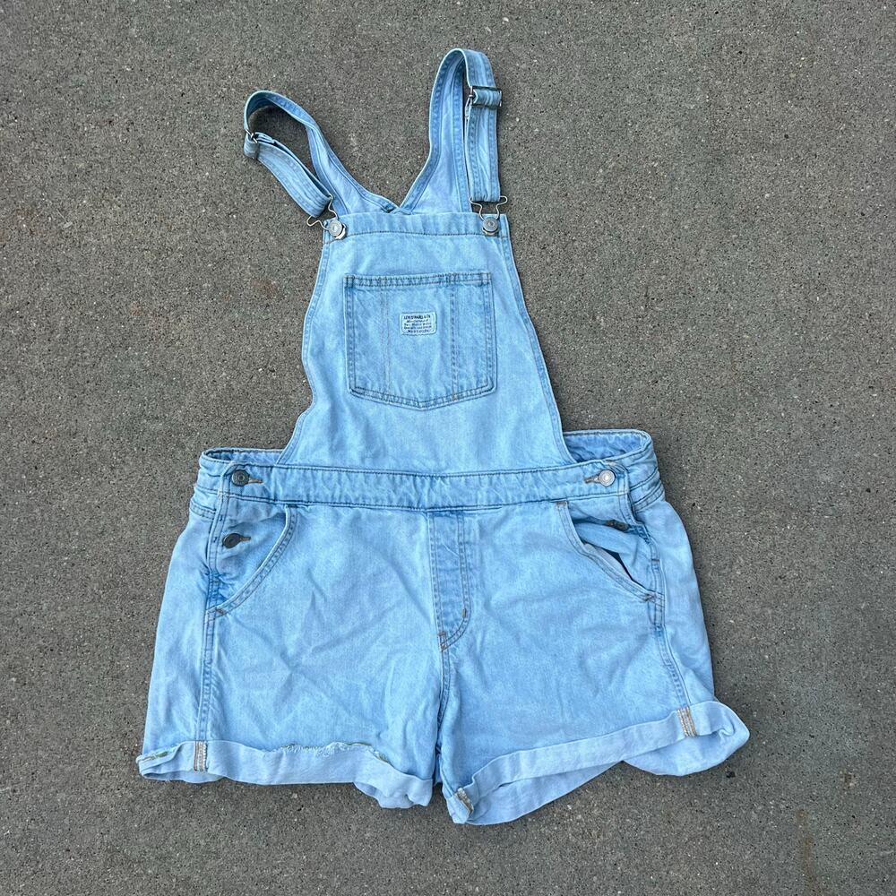 Levi's Shortalls Denim Blue Jean Overalls VOLUP Plus Size 16W PC9 52366-0010